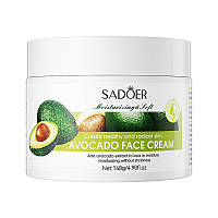 Крем для обличчя SADOER з екстрактом авокадо та олією Ши відновлюючий та зволожуючий 140мл