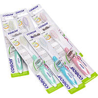Пластиковые гигиенические зубные щетки 19 см Cobor Soft Deep Clean Е-626 в упаковке 12 шт
