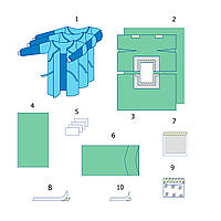 Комплект одягу та покриттів операційних для лапаротомії №5 Taipan-Pharm стерильний