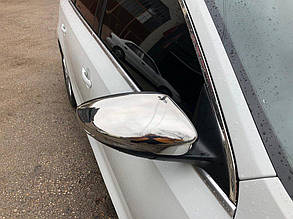 Накладки на дзеркала (2 шт., нерж) Carmos - Турецька сталь для Volkswagen Jetta 2011-2018 рр