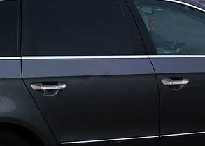 Нижні молдинги стекол (4 шт., нерж.) Carmos - Турецька сталь для Volkswagen Passat B6 2006-2012рр