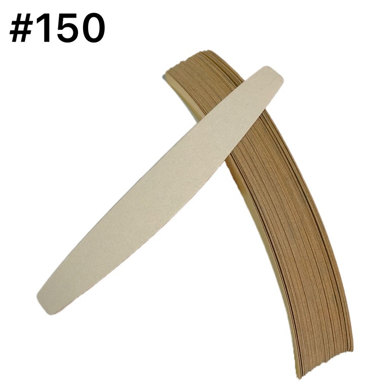 Змінні файли для пилки човник #150 (уп 50 шт) змінки для манікюрної пилочки для манікюру півмісяць