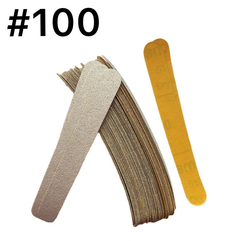 Змінні файли для прямої пилки #100 (пап 50 шт) зміни для манікюрної пилочки для манікюру клейка основа