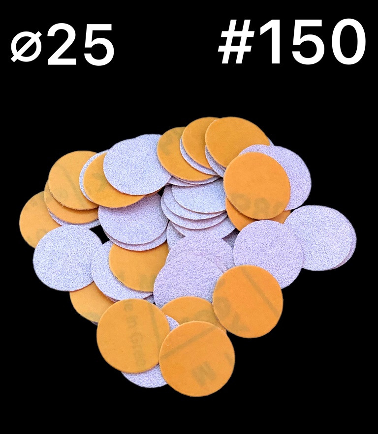 Сменные файлы для педикюрного диска (50шт) d-25 #150 pododisk сменки запаски для насадки аппаратного педикюра