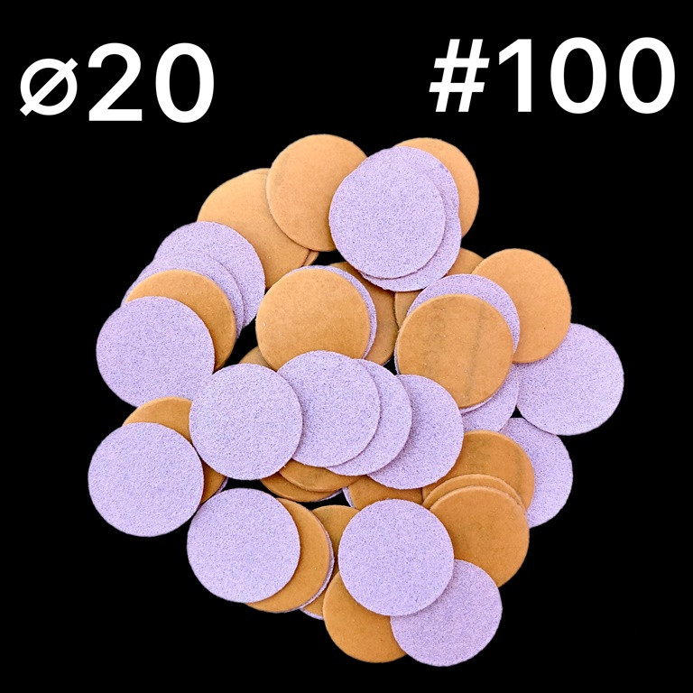 Змінні файли для педикюрного диска (50шт) d-20 #100 запаски змінки на pododisk для апаратного педикюру