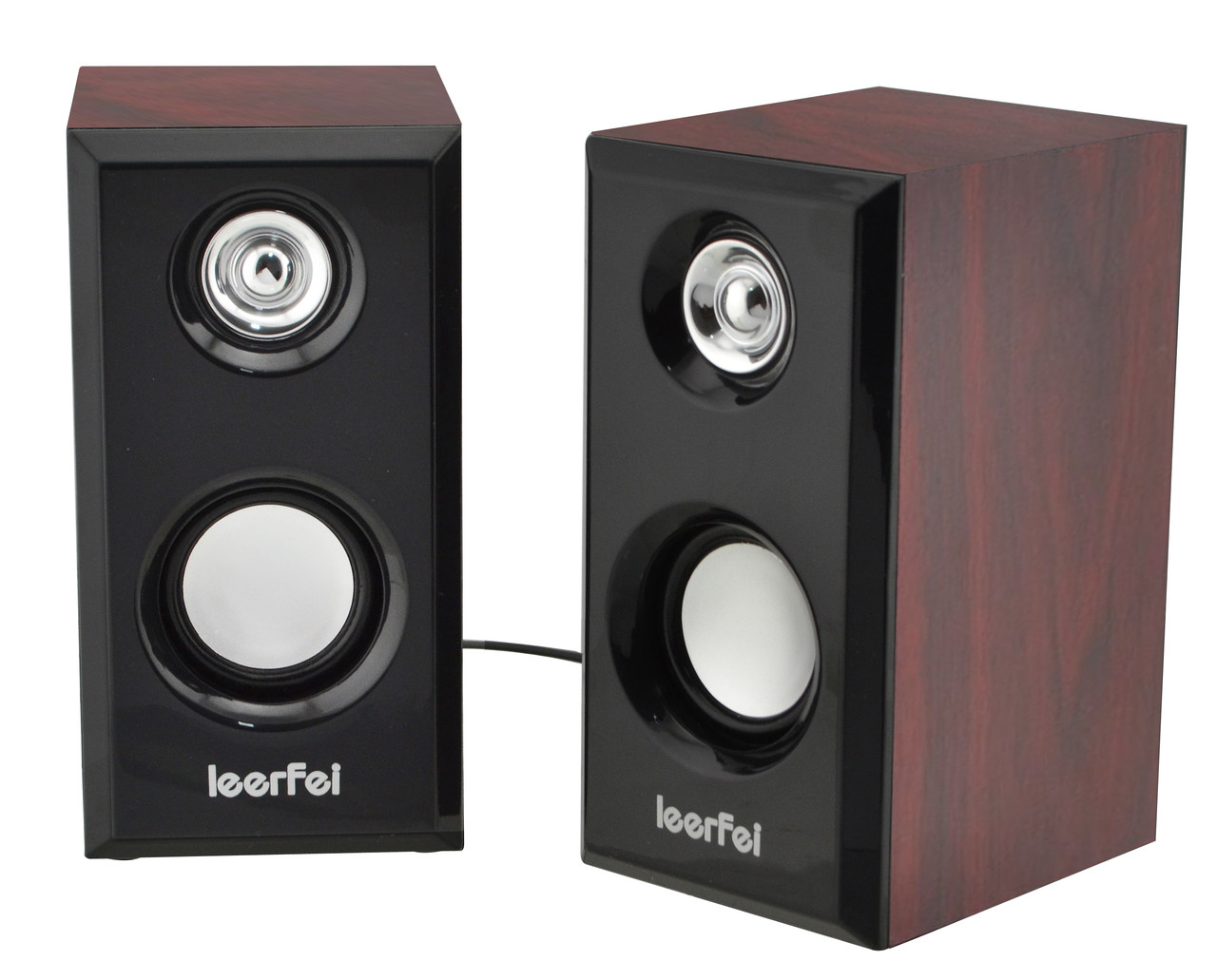 Колонки для комп'ютера (акустична система) Leerfei E-1014 Brown (EM7899)