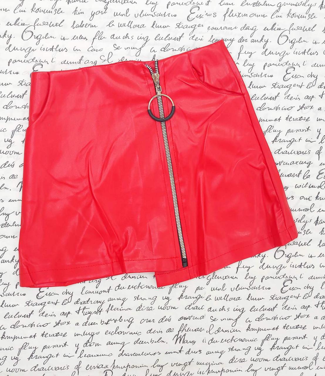 Спідниця дитяча з еко-шкіри на зріст 128-152