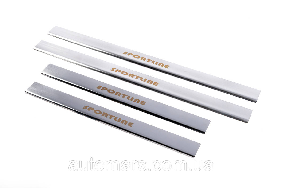 Накладки на дверні пороги SportLine (4 шт, нерж.) для Mercedes E-сlass W124 1984-1997 рр, фото 1