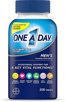 Чоловічі мультивітаміни Bayer One A Day Men Multivitamin (200 таблеток)