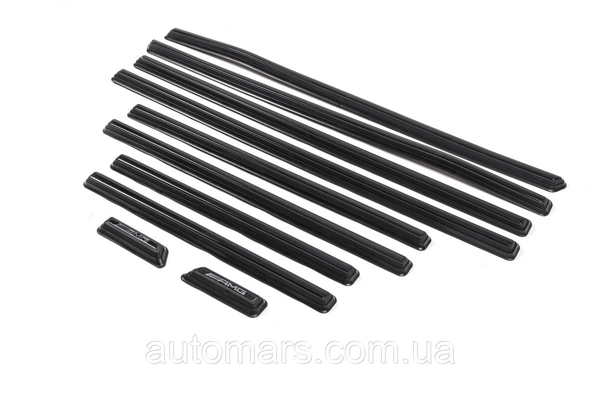 Чорні молдинги в зібраному вигляді (дизайн 2019 р.) для Mercedes G сlass W463 1990-2018 рр, фото 1