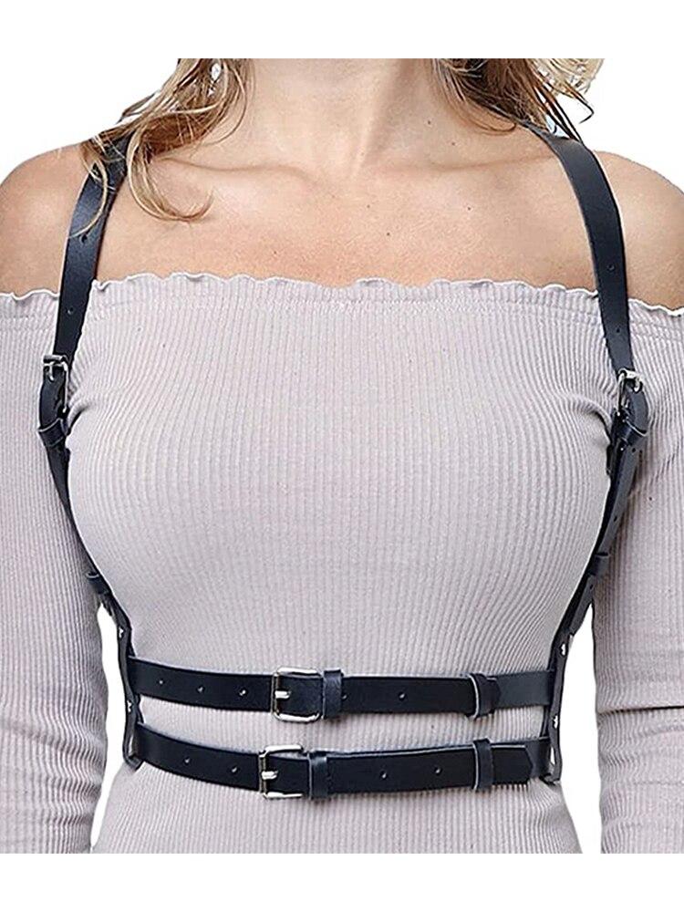 Класична портупея з екошкіри люкс якості шкіряні ремені на тіло