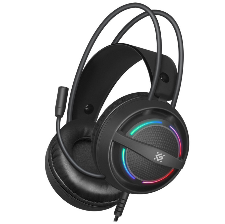 Ігрові дротові навушники Defender Dexter RGB 2.2м (Чорний)