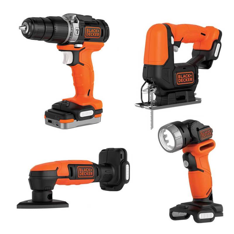 Набір із чотирьох інструментів BLACK+DECKER BDCK123S2S