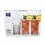 Набір склянок Helios високих Оксфорд 380мл 6шт BM814BLC, фото 4