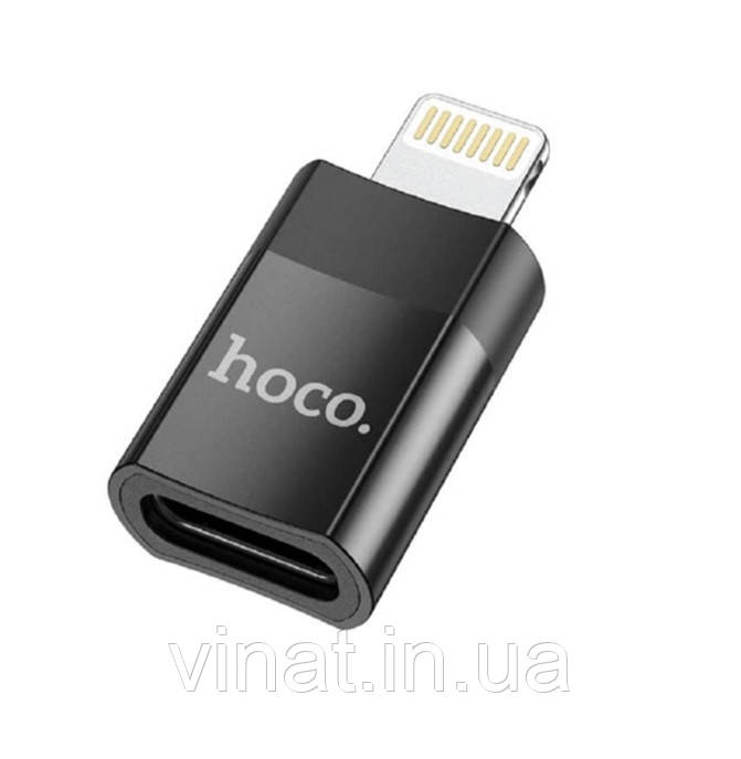 Перехідник OTG Hoco UA17 USB - Lightning, Black