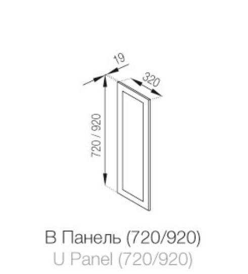 Верхня панель (h-720) Анна МДФ фарбований