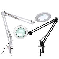Лампа лупа FS-055 косметическая с линзой на струбцине, 12 Вт.