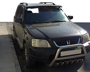 Козирьок на лобове скло (чорний глянець, 5мм) для Honda CRV 1996-2001 рр