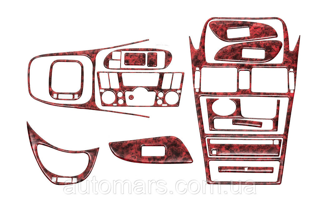 Накладки на панель (03-06) Дерево для Nissan Almera N16 2000-2006 рр, фото 1