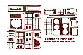 Накладки на панель 1995-2004 (під дерево) для Scania 4 серія років