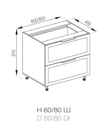 Нижня тумба 60 Ш LUX Анна МДФ фарбований