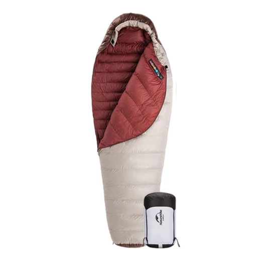 Спальний мішок пуховий Naturehike Snowbird L 560 NH20YD001 коричневий