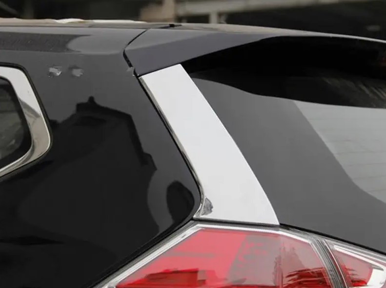Накладки на стойки заднего стекла Libao (2 шт, пласт) для Nissan X-trail T32/Rogue 2014-2021 гг - фото 2 - id-p1891264740