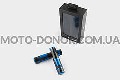 Ручки керма "RIZOMA" карбон з алюм. відбійником (сині)