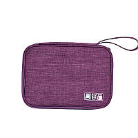 Многофункциональная сумка для хранения наушников и блока питания фиолетовый