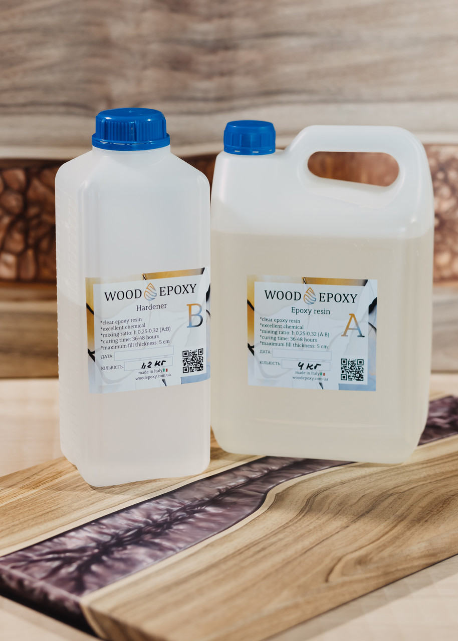 Епоксидна смола 5,2 кг для об'ємної заливки слейбів 50 мм.