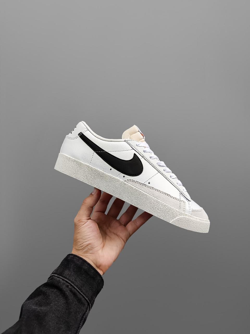 Кросівки чоловічі Nike Blazer Low '77 vintage white білі шкіряні кеди Найк Блейзер