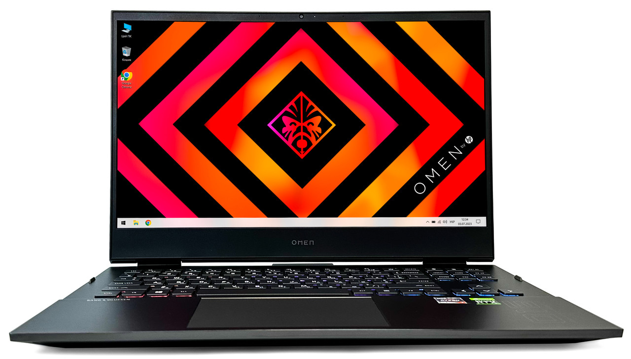 Ноутбук HP Omen 16-c0035nr: AMD Ryzen™ 7 5800H / RAM 16 ГБ / GeForce RTX 3070 / SSD 512 ГБ / 16.1"