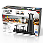 Набір з 3 млинів для спецій солі та перцю Adler AD 4449 на USB black, фото 8
