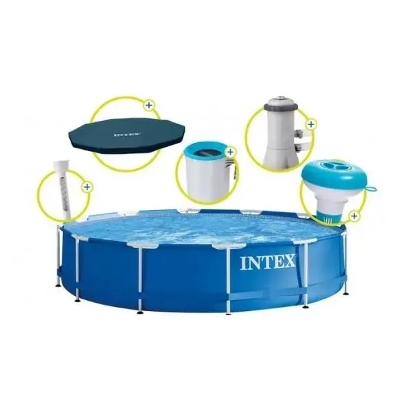 Каркасний басейн Intex 366 x 84 см (28214AD) з комплектом аксесуарів, фото 1