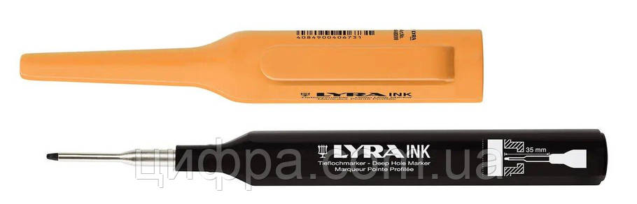 Маркер з довгим носиком Lyra-Ink Deep Hool Marker / чорний, фото 1