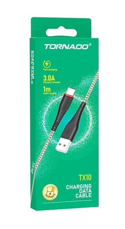USB кабель Tornado TX10 Type-C (2,4A/1м)- золотий