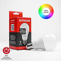 Светодиодная LED лампа ETRON 15W A65 4200K E27 дневной свет