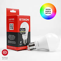Світлодіодна LED лампа ETRON 12W A60 3000K E27 тепле світло