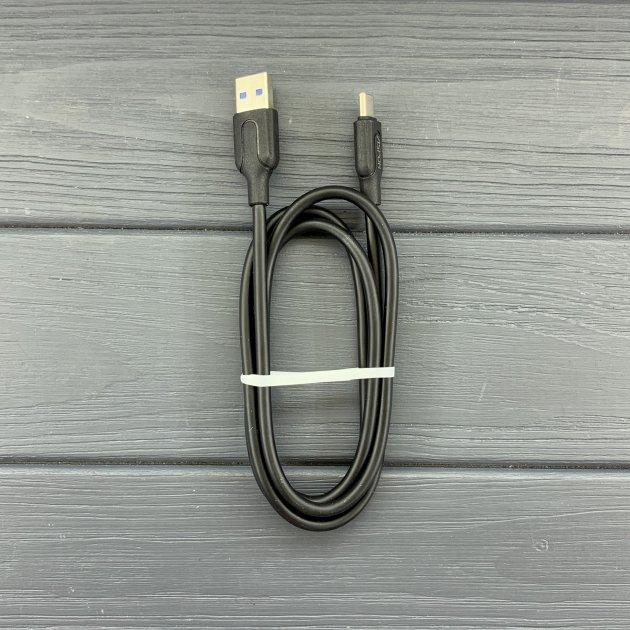 USB кабель Aspor A43 TPU Soft Touch Type-C (5А/1м)- чорний