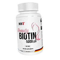 Біотин для шкіри, нігтів та волосся MST Beauty Biotin 5000 100 таблеток