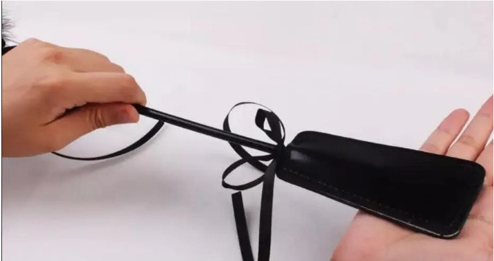 Плетка БДСМ із пушком. Стек. Рольові ігри. Еротичні аксесуари. Кнут. Хлыст. Плеть. Пліточка, фото 1