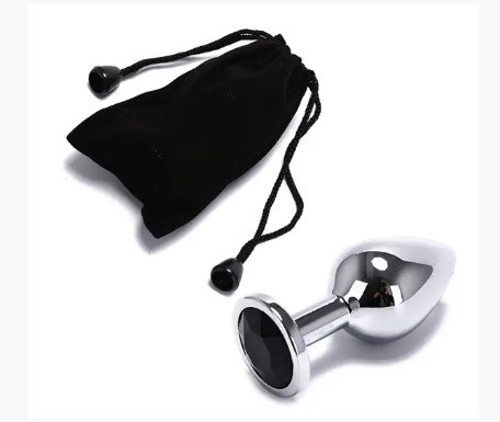 Анальна пробка з кристалом для еротичних рольових ігор (коралова), фото 1