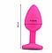 Анальна пробка для еротичних ігор для дорослих з кристалом (рожева), фото 2