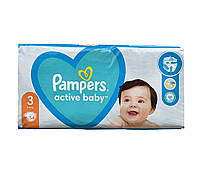 Дитячі одноразові підгузки Pampers Active Baby 3 Midi 6-10 кг 54 шт