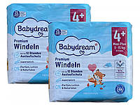 Дитячі одноразові підгузники Babydream Premium 4+ Maxi Plus  (9-15) кг 72 шт
