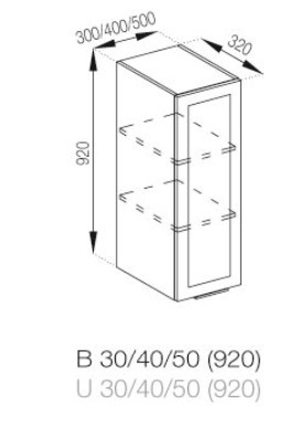 Верхня тумба 50 (h-920) Анна МДФ фарбований