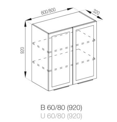 Верхня тумба 60 (h-920) Анна МДФ фарбований