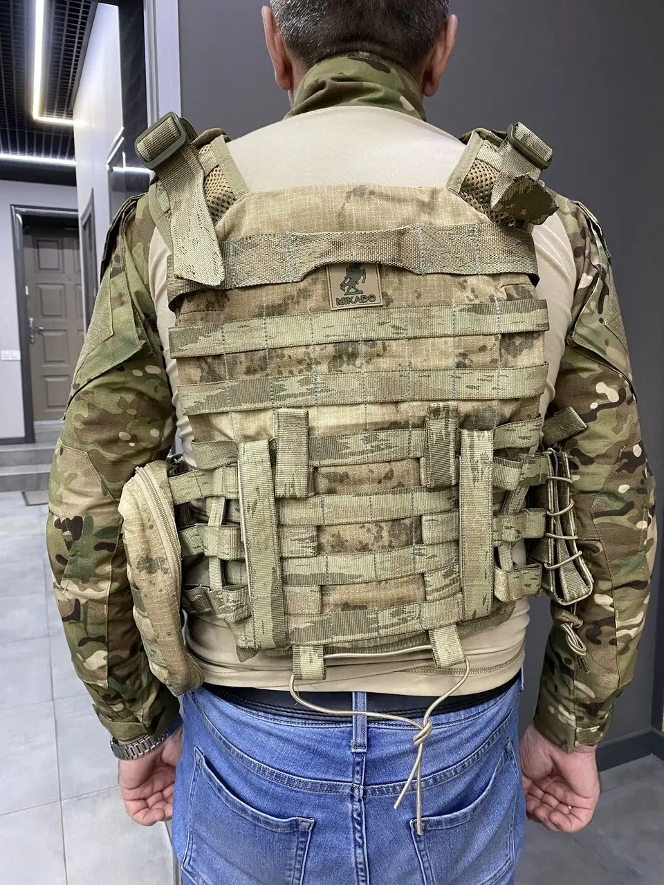 Плитоноска с объемными подсумками, цвет жандарм, система МОЛЛИ, MIKADO, plate carrier molle placard - фото 7 - id-p1891325568