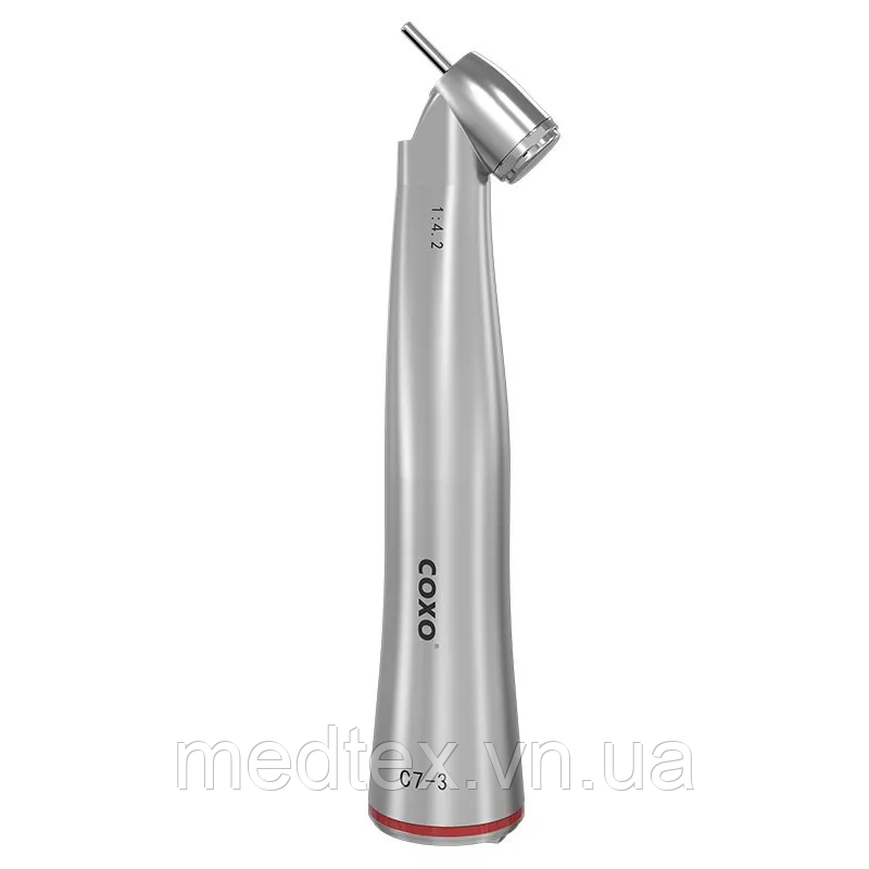 Наконечник кутовий підвищувальний COXO CX235 C7-3 1:4.2 головка 45° LED фіброоптика