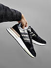 Чоловічі кросівки Adidas ZX 500 із сіткою демісезонні Адідас чорні, фото 7